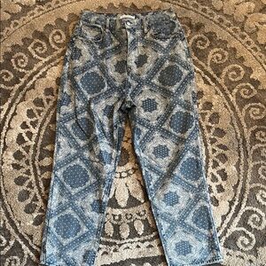 PacSun Blue Patterned Relaxed Jeans